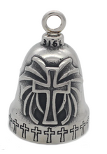 Load image into Gallery viewer, Winged Cross Motorcycle Ride Bell® Religious Stainless Steel RB28