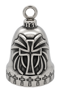 Winged Cross Ride Bell® Religious Motorcycle Bell Stainless Steel RB28