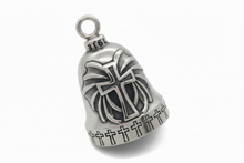 Load image into Gallery viewer, Winged Cross Ride Bell® Religious Motorcycle Bell Stainless Steel RB28