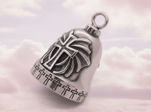 Load image into Gallery viewer, Winged Cross Ride Bell® Religious Motorcycle Bell Stainless Steel RB28