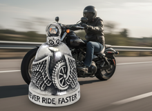 Load image into Gallery viewer, Winged Wheel Ride Bell® Motorcycle Bell Stainless Steel RB29