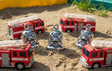 Load image into Gallery viewer, Large Firefighter Motorcycle Ride Bell® Stainless Steel RB2L