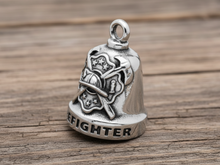Load image into Gallery viewer, Large Firefighter Motorcycle Ride Bell® Stainless Steel RB2L