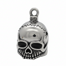 Load image into Gallery viewer, 3-D Cracked Skull Ride Bell® Motorcycle Bell Stainless Steel RB31