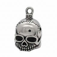 3-D Cracked Skull Ride Bell® Motorcycle Bell Stainless Steel RB31
