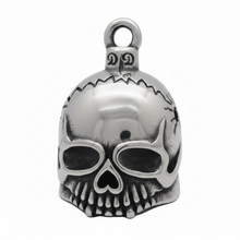 Load image into Gallery viewer, 3-D Cracked Skull Ride Bell® Motorcycle Bell Stainless Steel RB31