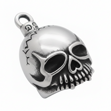 Load image into Gallery viewer, 3-D Cracked Skull Ride Bell® Motorcycle Bell Stainless Steel RB31