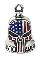 Punisher Flag Skull Motorcycle Ride Bell® Stainless Steel RB32