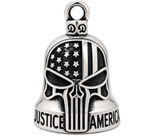 Load image into Gallery viewer, Punisher Flag Skull Ride Bell® Motorcycle Bell Stainless Steel RB32