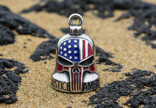 Load image into Gallery viewer, Punisher Flag Skull Ride Bell® Motorcycle Bell Stainless Steel RB32