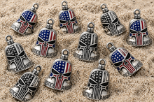 Load image into Gallery viewer, Punisher Flag Skull Ride Bell® Motorcycle Bell Stainless Steel RB32