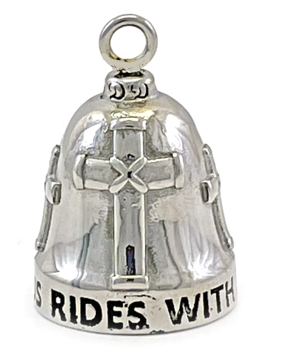Stainless Steel Religious Motorcycle Ride Bell with Four Crosses