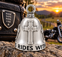 Load image into Gallery viewer, Four Crosses Ride Bell® Religious Motorcycle Bell Stainless Steel RB34