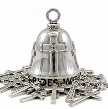Load image into Gallery viewer, Four Crosses Ride Bell® Religious Motorcycle Bell Stainless Steel RB34
