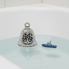 Load image into Gallery viewer, "USN" NAVY Ride Bell® Military Motorcycle Bell Stainless Steel RB36