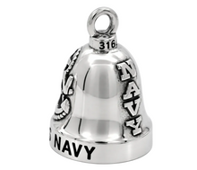 Load image into Gallery viewer, "USN" NAVY Ride Bell® Military Motorcycle Bell Stainless Steel RB36