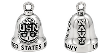 Load image into Gallery viewer, "USN" NAVY Ride Bell® Military Motorcycle Bell Stainless Steel RB36