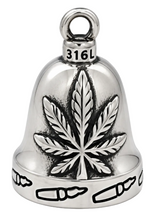 Load image into Gallery viewer, Pot Leaf Ride Bell® Motorcycle Bell Stainless Steel RB37