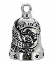 Load image into Gallery viewer, "Live to Ride, Ride to Live" Motorcycle Ride Bell® Biker Stainless Steel RB3