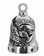 Load image into Gallery viewer, "Live to Ride, Ride to Live" Motorcycle Ride Bell® Biker Stainless Steel RB3