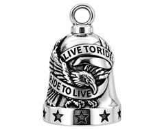 Load image into Gallery viewer, "Live to Ride, Ride to Live" Motorcycle Ride Bell® Biker Stainless Steel RB3