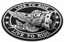 Load image into Gallery viewer, "Live to Ride, Ride to Live" Motorcycle Ride Bell® Biker Stainless Steel RB3