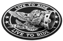 Load image into Gallery viewer, "Live to Ride, Ride to Live" Motorcycle Ride Bell® Biker Stainless Steel RB3