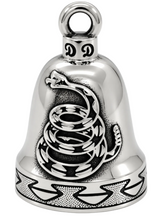 Load image into Gallery viewer, Snake Ride Bell® "Don't Tread on Me" Motorcycle Bell Stainless Steel RB41