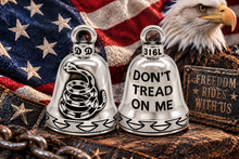 Load image into Gallery viewer, Snake Ride Bell® "Don't Tread on Me" Motorcycle Bell Stainless Steel RB41