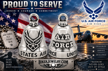 Load image into Gallery viewer, Air Force Ride Bell® Military Motorcycle Bell Stainless SteelRB42