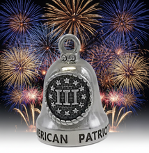 Load image into Gallery viewer, III Patriot Ride Bell® 3% Patriot Motorcycle Bell Stainless Steel RB43