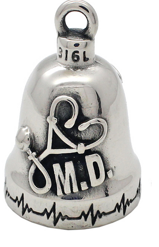 MD Medical Symbol Stainless Steel Motorcycle Ride Gremlin Bell
