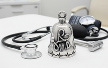 Load image into Gallery viewer, "MD" Doctor Ride Bell® Motorcycle Bell Stainless Steel RB46