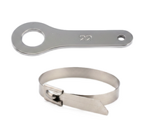 Load image into Gallery viewer, Ride Bell Hanger &amp; Wire Tie-Ride Bell Mounting Kit in Stainless Steel RB50