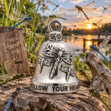Load image into Gallery viewer, Dragonfly Ride Bell® Motorcycle Bell Stainless Steel RB52