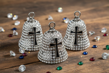 Load image into Gallery viewer, Bling Crosses Ride Bell® Religious Motorcycle Bell Stainless Steel RB55