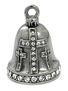 Six Crosses Stainless Steel Motorcycle Christian Religious Ride Bell