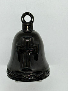 Black Stainless Steel Religious Cross Motorcycle Ride Bell RB57