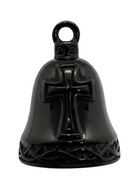 Christian Cross Black Ride Bell® Religious Motorcycle Bell Stainless Steel RB57