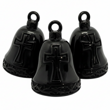 Load image into Gallery viewer, Christian Cross Black Ride Bell® Religious Motorcycle Bell Stainless Steel RB57