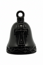 Load image into Gallery viewer, Christian Cross Black Ride Bell® Religious Motorcycle Bell Stainless Steel RB57