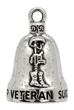 Load image into Gallery viewer, Veteran Awareness #22 Ride Bell® Military Motorcycle Bell Stainless Steel