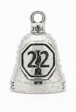 Load image into Gallery viewer, Veteran Awareness #22 Ride Bell® Military Motorcycle Bell Stainless Steel
