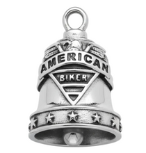 Load image into Gallery viewer, Large American Biker Ride Bell® Biker Motorcycle Bell Stainless Steel RB5L