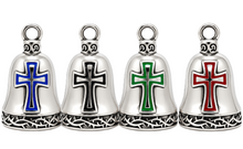 Load image into Gallery viewer, Christian Cross Ride Bell® Choice of 4 Colors Religious Bell Stainless Steel RB60
