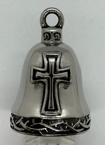 Four Colors Stainless Steel Religious Cross Motorcycle Ride Bell
