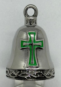 Four Colors Stainless Steel Religious Cross Motorcycle Ride Bell