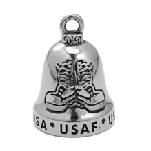 Load image into Gallery viewer, Lady Veteran Ride Bell® Military Motorcycle Bell Stainless Steel RB62