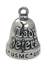 Load image into Gallery viewer, Ladies Veteran Stainless Steel Motorcycle Ride Bell Military Bell