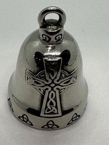 Stainless Steel Celtic Religious Cross Motorcycle Ride Bell Gremlin Bell